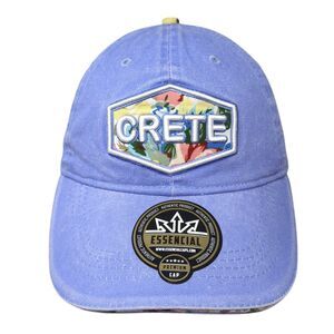Crete Strapback Hat Blue One Size Adjustable 6 Panel Essencial Caps